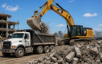 Efficient rubble removal midstream keeps construction projects on schedule.