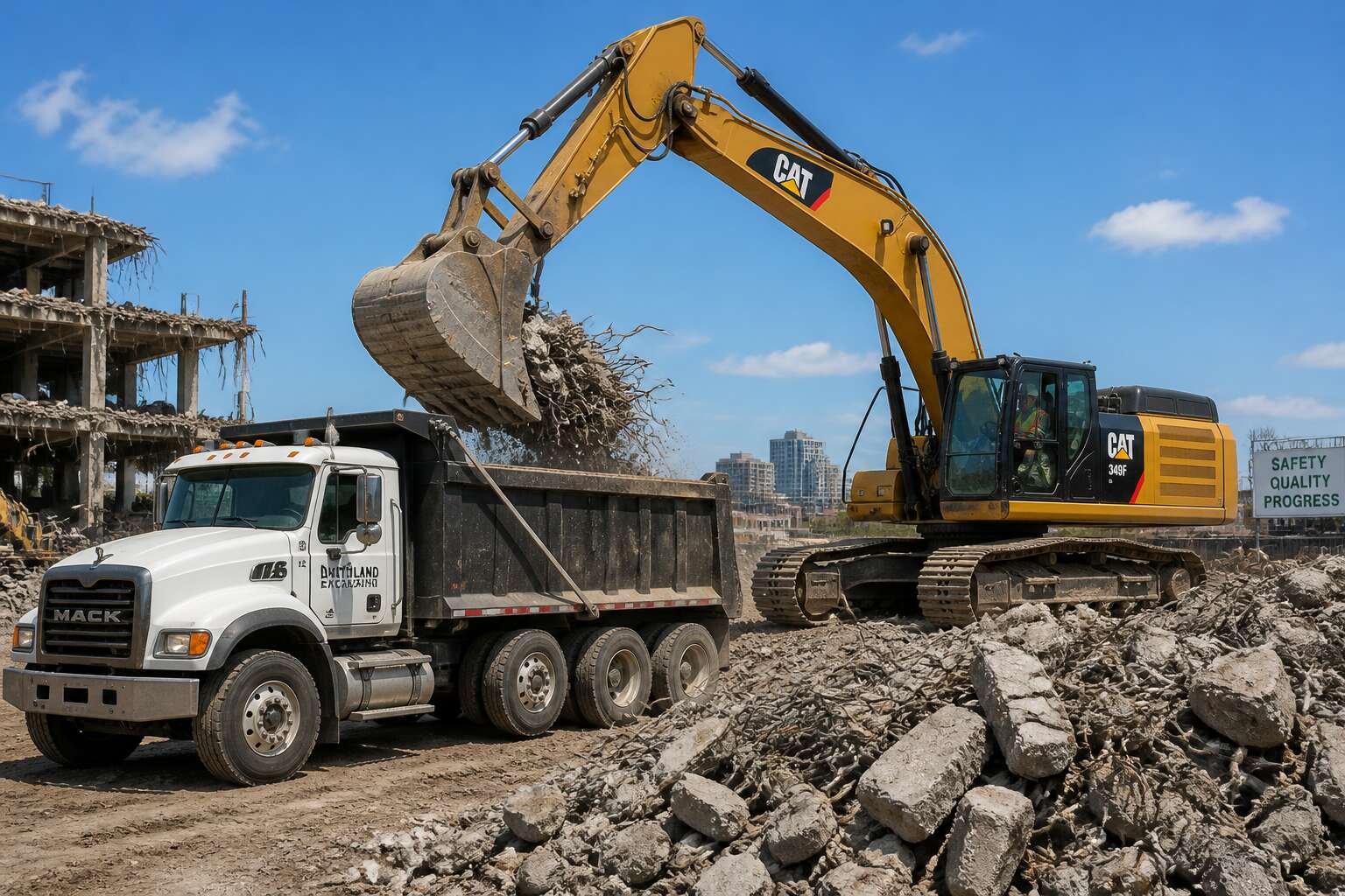 rubble removal midstream